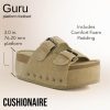818wDFwGCkL.jpg Guru Platform Sandals Women Footwear ?C Comfortable Genuine Leather Footbed Studded Chunky Slide Summer Sandals for Women 2025