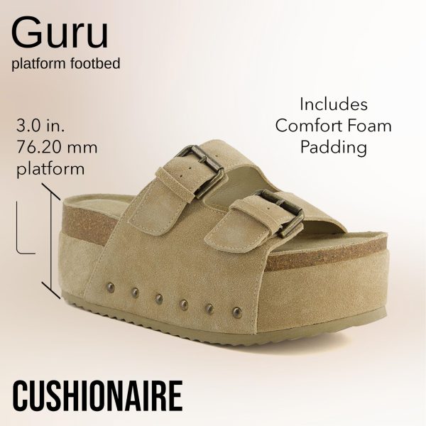 818wDFwGCkL.jpg Guru Platform Sandals Women Footwear ?C Comfortable Genuine Leather Footbed Studded Chunky Slide Summer Sandals for Women 2025